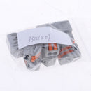 10pcs Reusable Spring Lever Nuts Terminal Block Cable Wire 2 Connectors