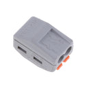 10pcs Reusable Spring Lever Nuts Terminal Block Cable Wire 2 Connectors