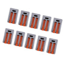 10pcs Reusable Spring Lever Nuts Terminal Block Cable Wire 2 Connectors