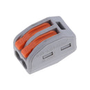 10pcs Reusable Spring Lever Nuts Terminal Block Cable Wire 2 Connectors