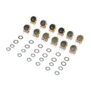 12pcs WH148 Linear Potentiometer 15mm Shaft with Nuts & Washers 1K 2K 5K 10K