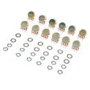 12pcs WH148 Linear Potentiometer 15mm Shaft with Nuts & Washers 1K 2K 5K 10K