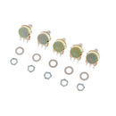 Pack of 5Pcs 100K ohm Linear Mono Pot Potentiometer 3Pin 15mm Shaft with Nuts