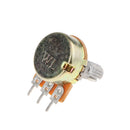 Pack of 5Pcs 100K ohm Linear Mono Pot Potentiometer 3Pin 15mm Shaft with Nuts