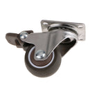 Heavy Duty 17kg 1.5'' Rubber Swivel Caster Wheel Castor with Top Plate and Bearing