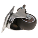 Heavy Duty 17kg 1.5'' Rubber Swivel Caster Wheel Castor with Top Plate and Bearing