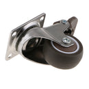 Heavy Duty 17kg 1.5'' Rubber Swivel Caster Wheel Castor with Top Plate and Bearing