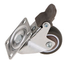 Heavy Duty 17kg 1.5'' Rubber Swivel Caster Wheel Castor with Top Plate and Bearing