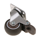 Heavy Duty 17kg 1.5'' Rubber Swivel Caster Wheel Castor with Top Plate and Bearing