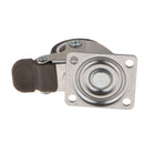 Heavy Duty 17kg 1.5'' Rubber Swivel Caster Wheel Castor with Top Plate and Bearing