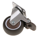 Heavy Duty 30kg 2'' Rubber Swivel Caster Wheel Castor with Top Plate and Bearing