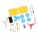 Double Wind Propeller DIY Assembly Toy Car Motor Electronic Assembly Parts Educational Science Toys