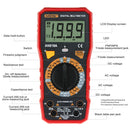 Auto Range Digital Multimeter DC/AC Frequency Res Diode Tester PCB Panel Red