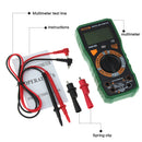 Digital Multimeter Voltmeter Ammeter AC DC OHM Circuit Checker NCV Test Green