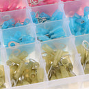 480Pcs Heat Shrink Wire Connector DIY Kit Waterproof Marine Automotive Terminals Set Blue Red Yellow with Plastic Box