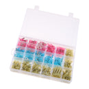 480Pcs Heat Shrink Wire Connector DIY Kit Waterproof Marine Automotive Terminals Set Blue Red Yellow with Plastic Box