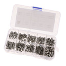 340Pcs M3 Stainless Steel Button Head Hex Socket Head Cap Bolts Screws Nuts Assortment Kit 5-20mm