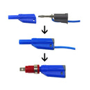 4mm Stackable Insulated Safety Banana Plug Multimeter Connectors (Set of 10)