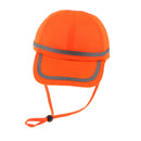 Safety Helmet Work Cloth Cap Baseball Hat Protect Head Fluorescent Orange Grid