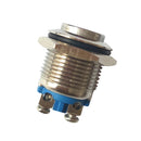 16mm High Round Metal 1 ON Push Button Momentary Switch Latching Waterproof Screw Terminals Silver Contact