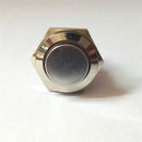 16mm High Round Metal 1 ON Push Button Momentary Switch Latching Waterproof Screw Terminals Silver Contact