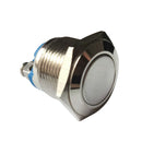 16mm Waterproof Self-reset Momentary Push Button Silver Screw Contact Switch