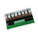Omron 8 Channels Relay Module Eight Panels Driver Board Module DC 24V 10A 5.31 x 3.54 x 2.83inch