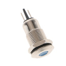 10mm 12V Metal Indicator Light Blue LED ~Flat Head