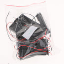 pack of 9Pcs Plastic Case Holder Storage Box Cover for 18650 Button Top Single Battery Black with Wire Leads
