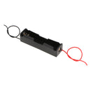 pack of 9Pcs Plastic Case Holder Storage Box Cover for 18650 Button Top Single Battery Black with Wire Leads