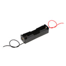 pack of 9Pcs Plastic Case Holder Storage Box Cover for 18650 Button Top Single Battery Black with Wire Leads