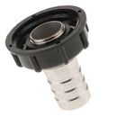 1000L IBC Tank Adapter Coarse Thread 60mm to 32mm Water Tank Connector Fitting Black