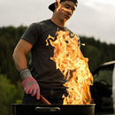 1 Pair of Oven Mitts Heat Resistant BBQ Gloves Silicone Cooking Grilling Gloves For Extra Forearm Protection For Cooking, Grilling