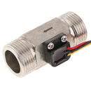 G3/4" Hall Liquid Water Flow Sensor Switch Wired Flowmeter Meter Counter 2-45L/min
