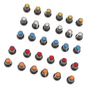 30 Pieces Plastic Knobs Hats for 6mm Shaft Potentiometers 5-Colors WH148 AG2