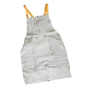 Heat Resistant 90x60cm White Leather Weld Proctective Apron with Pockets Splatter Resistant