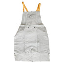 Heat Resistant 90x60cm White Leather Weld Proctective Apron with Pockets Splatter Resistant