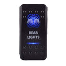 Waterproof LED Light Bar Rocker Universal Car Switch ON-OFF LED Light REAR 12V/24V 5pin Red Orange Blue Green White