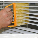 Venetian Blind Shutter Brush Window Air Conditioner Duster Dirt Cleaner Orange Handle + Orange Brush