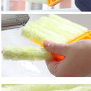 Venetian Blind Shutter Brush Window Air Conditioner Duster Dirt Cleaner Orange Handle + Orange Brush