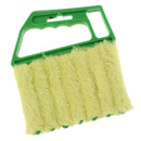 Venetian Blind Shutter Brush Window Air Conditioner Duster Dirt Cleaner Green Handle + Yellow Brush