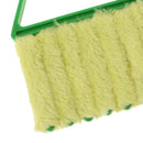 Venetian Blind Shutter Brush Window Air Conditioner Duster Dirt Cleaner Green Handle + Yellow Brush