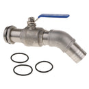 46mm Caliber~ Heavy Duty 45 Degree Tilt Nozzl Full Port Ball Valve Oil Drum Adapter Barrel Valves Faucet for 200 Litre