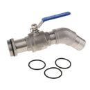 46mm Caliber~ Heavy Duty 45 Degree Tilt Nozzl Full Port Ball Valve Oil Drum Adapter Barrel Valves Faucet for 200 Litre