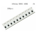100Pcs SMD0805 104 SMD Chip Resistors 100K Ohm 1/8W 1%
