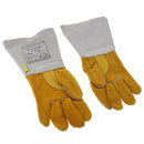 1 Pair Of Soft Artificial Cowhide Welding Protective Gloves Fireproof Worker