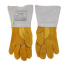1 Pair Of Soft Artificial Cowhide Welding Protective Gloves Fireproof Worker