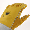 1 Pair Of Soft Artificial Cowhide Welding Protective Gloves Fireproof Worker