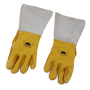 1 Pair Of Soft Artificial Cowhide Welding Protective Gloves Fireproof Worker