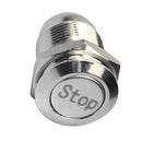 12mm 250V Resetable Stop Push Button Power Switch Flat
